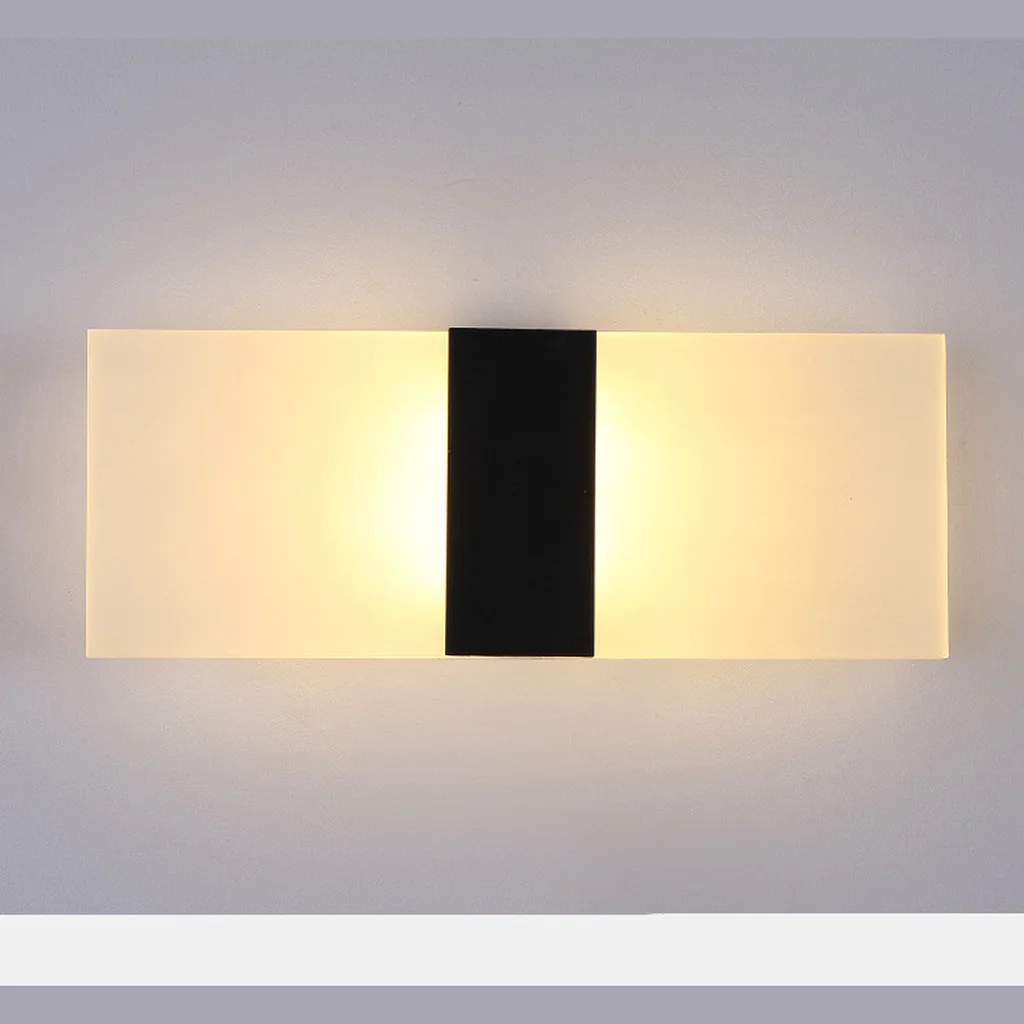 Glow panel wall sconce on a grey wall