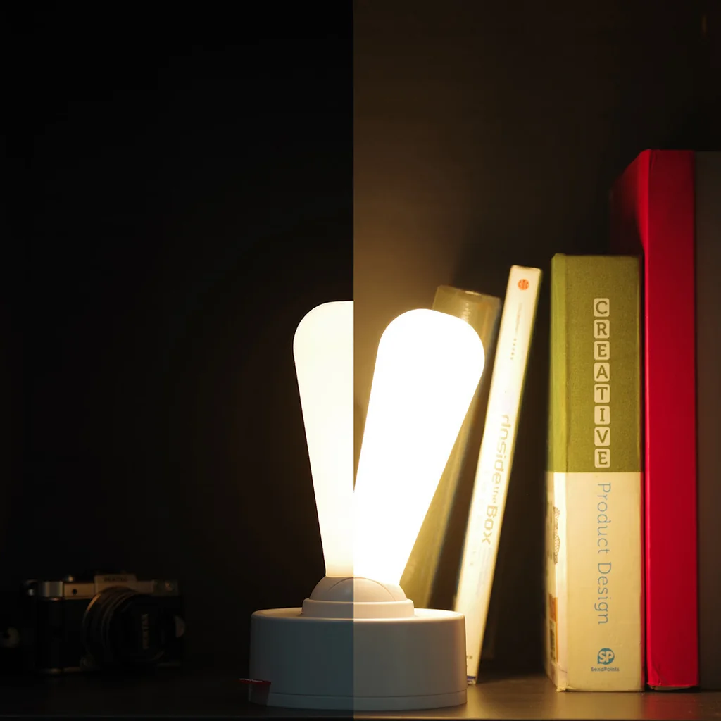 Lever night lamp lit warm