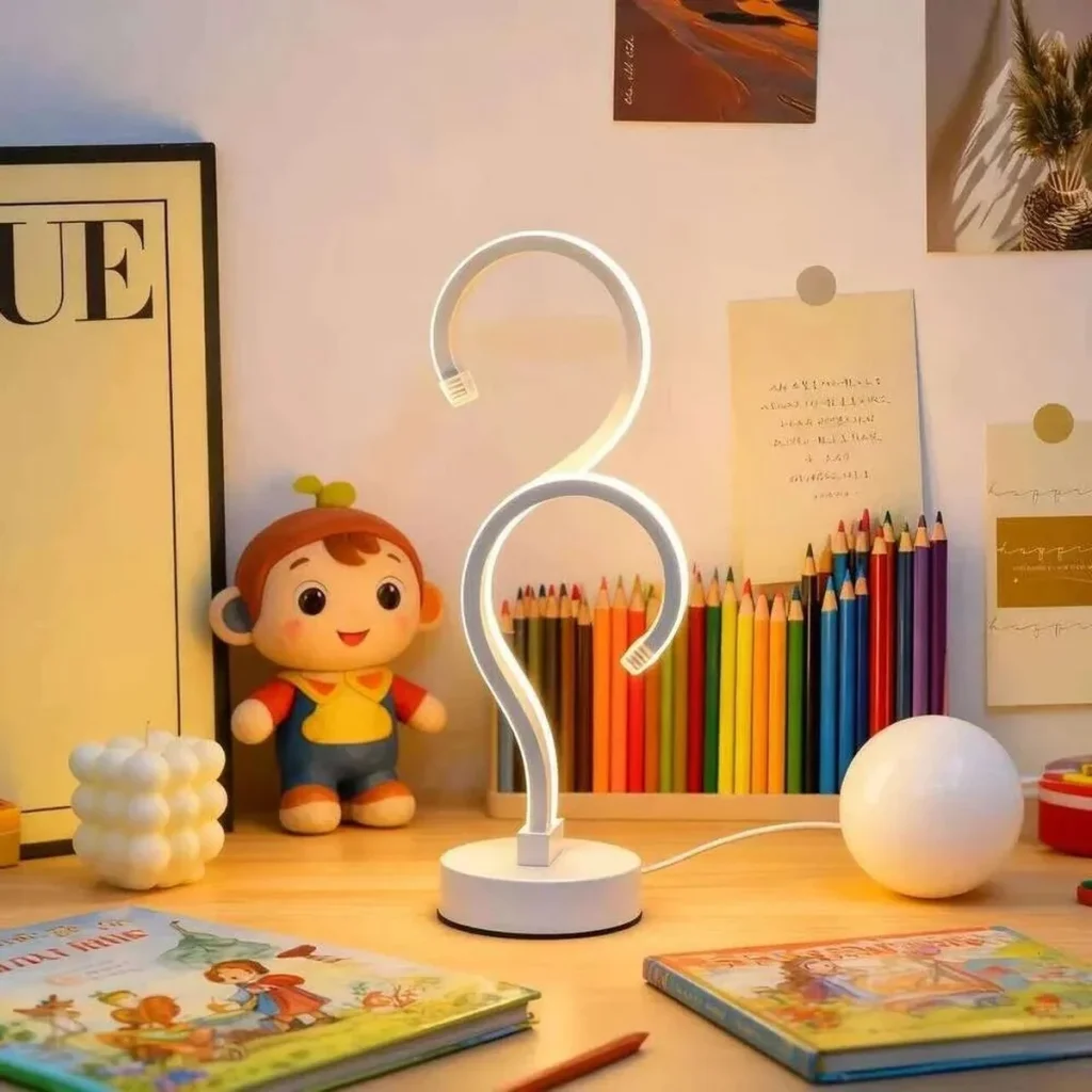 Curved Spiral LED Table Lamp